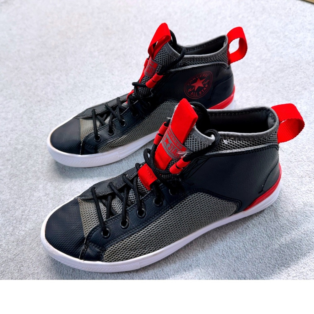 Converse Chuck Taylor All Star Ultra Mens 7.5 Black Grey Red High Top Sneaker - Picture 4 of 8